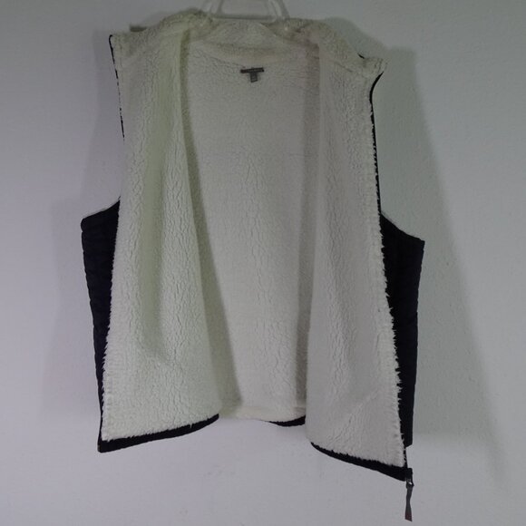 Talbots Sherpa Lined Vest Women's Plus Size 3X Blue Full Zip Warm Outdoor Preppy - Picture 5 of 8